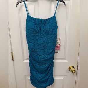 NWT Emerald Sundae Blue Spaghetti Strap Bodycon Dress